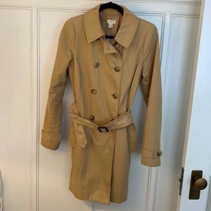 J. Crew trench coat. Size 4. Gently work. Great condition.
